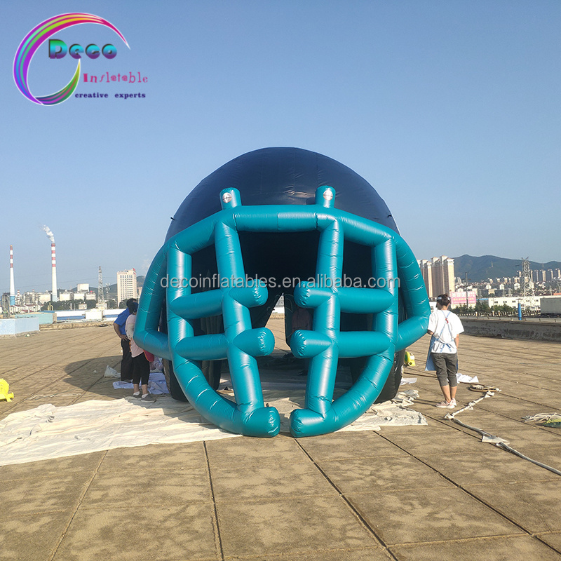 Giant outdoor used inflatable sports tunnel / American football tunnel / inflatable player helmet for customized