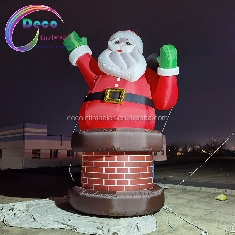 Holiday Living inflatable Chimney Santa Outdoor Yard Decoration Christmas Inflatable