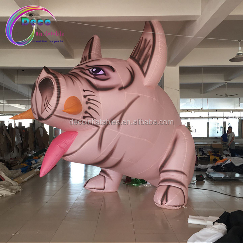 newest pink giant inflatable pig for advertising promotion