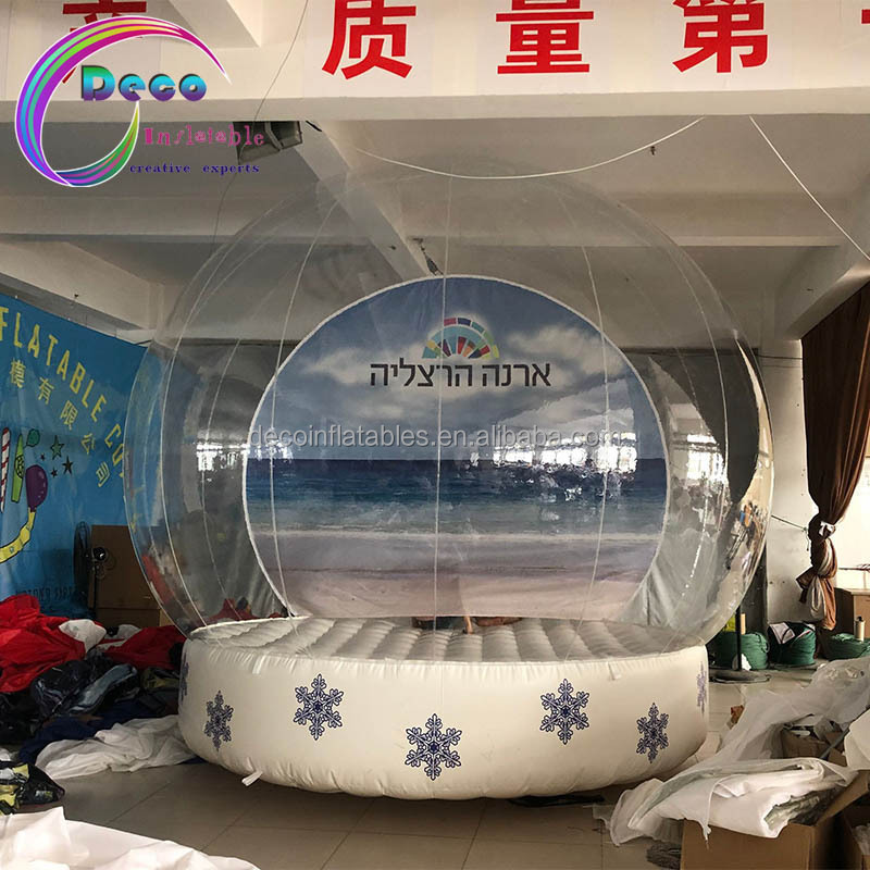 Giant Christmas Air Blown Inflatable Snow Globe For Christmas Snow Globe For Sale OEM Large Snowglobe