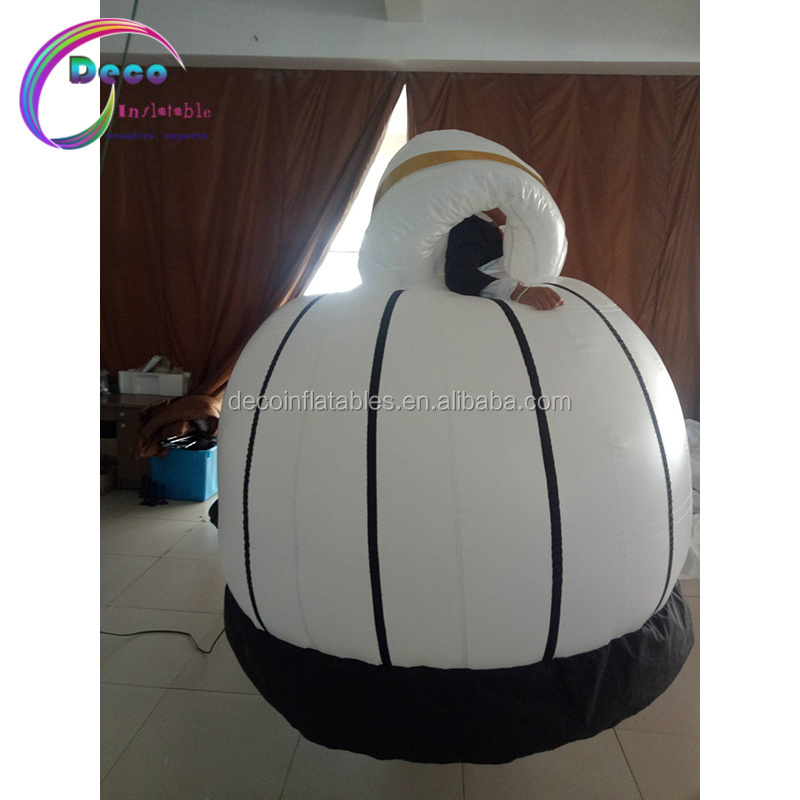 lighting moving dress inflatable girl costume white skirt inflatable parade performance props