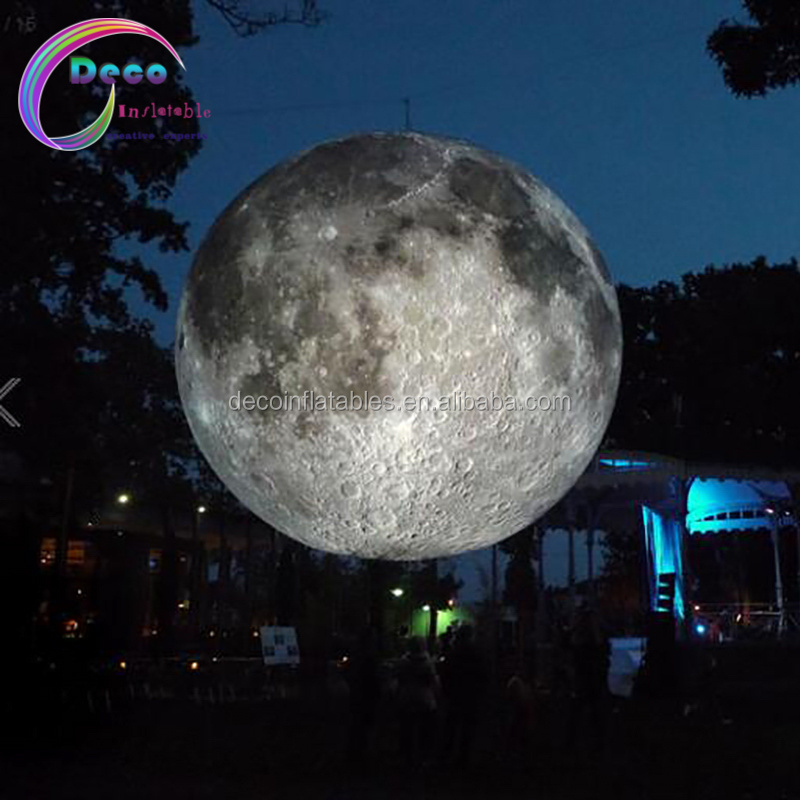 outdoor decoration giant inflatable light moon / giant moon ball