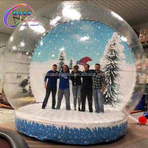 Christmas Outdoor Decorations Giant Snow Globe Bubble Tent, Inflatable Human Size Snow Globe