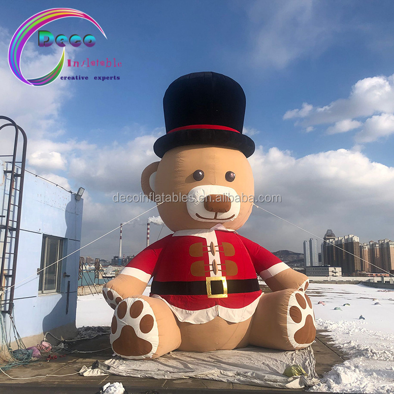 Advertising inflatable Plush Fur Brown Bear Inflatable cartoon Mascot giant inflatable fur Teddy bear