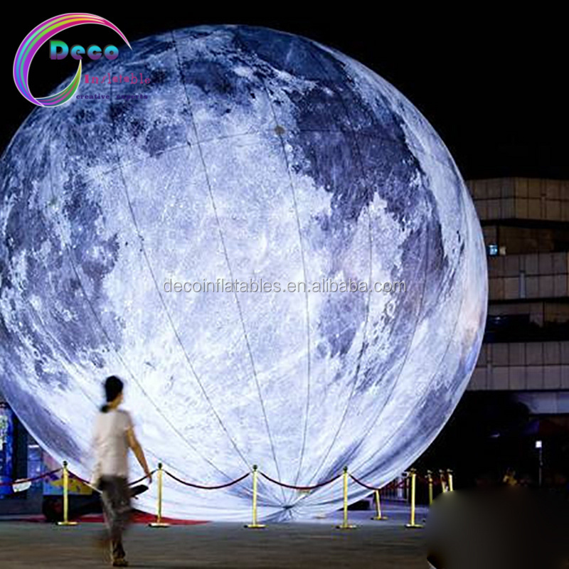 outdoor decoration giant inflatable light moon / giant moon ball