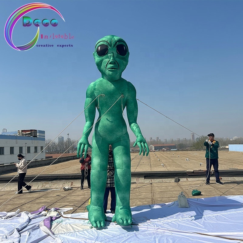 Large Alien Theme Party Decoration Green Inflate Toy Custom Inflatable Extra Terrestrial