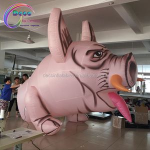 newest pink giant inflatable pig for advertising promotion