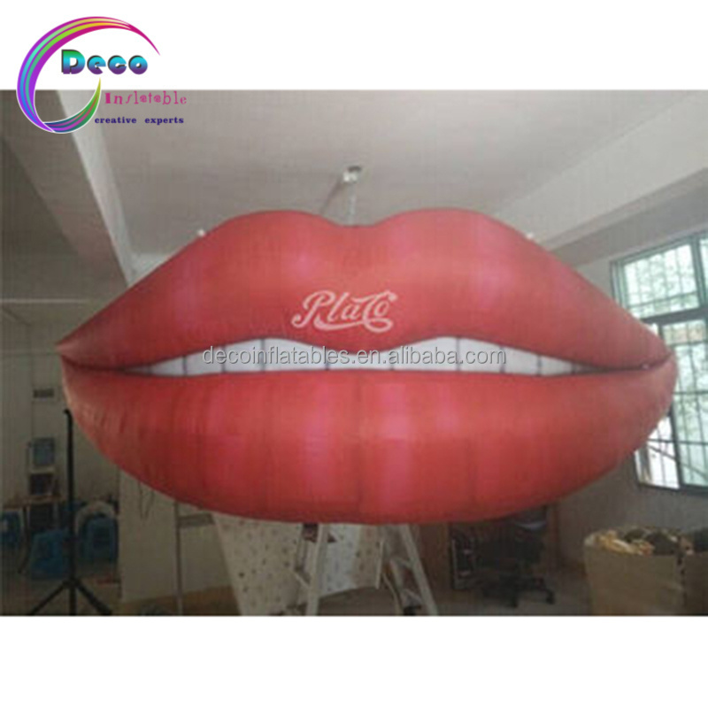 Giant Inflatable Advertising Products With Sexy Mouth Air Blow Up Lips Shape Model