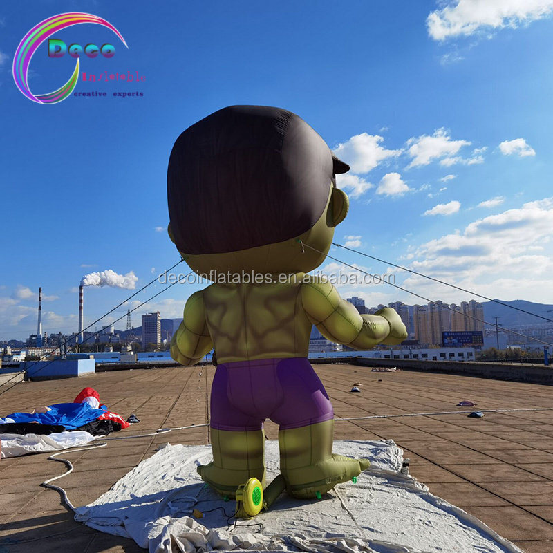 High Quality Inflatable Cartoon Charater Model Green Inflatable Hulk