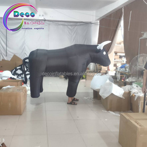 Giant Black Inflatable Cartoon Toy Bull Costume inflatable cow costume blow up animal costume