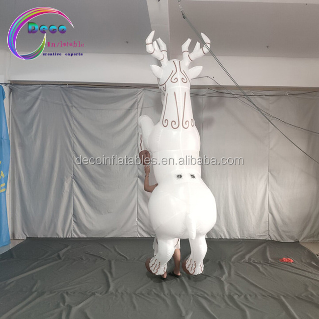 Christmas Festival Parade Party Event Attractive Inflatable Walking Reindeer adult Costume