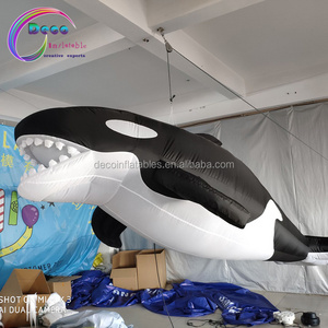 hanging inflatable killer whale for stage ceiling decoration