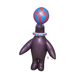 Costume Inflatable Cartoon circus seal playing a ball costume