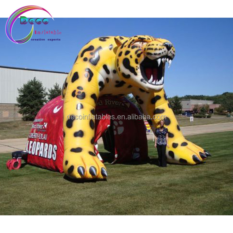 Custom Inflatable Leopard Entryways inflatable football panther tunnel