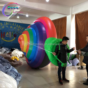 customized outdoor performance walking inflatable air snail mascot costume