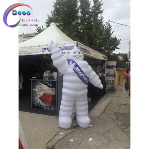 inflatable Outdoor White Tire Man cartoon character For advertising promotion