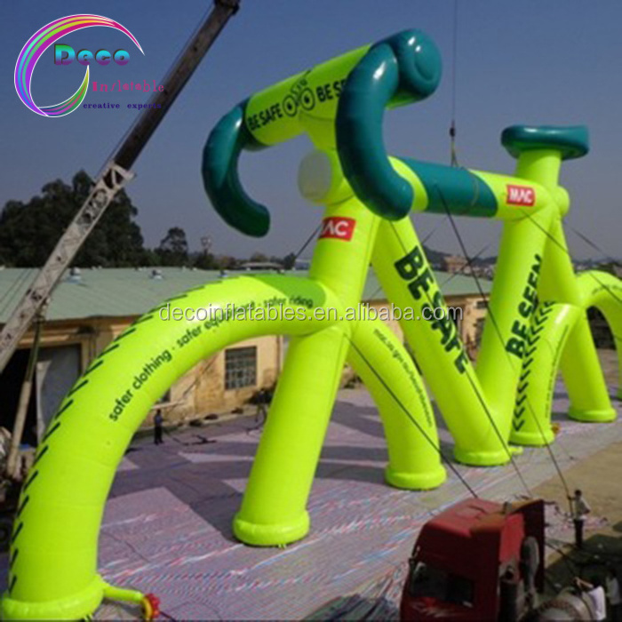 Giant outdoor display inflatable bike / bicycle model with custom logo for sale