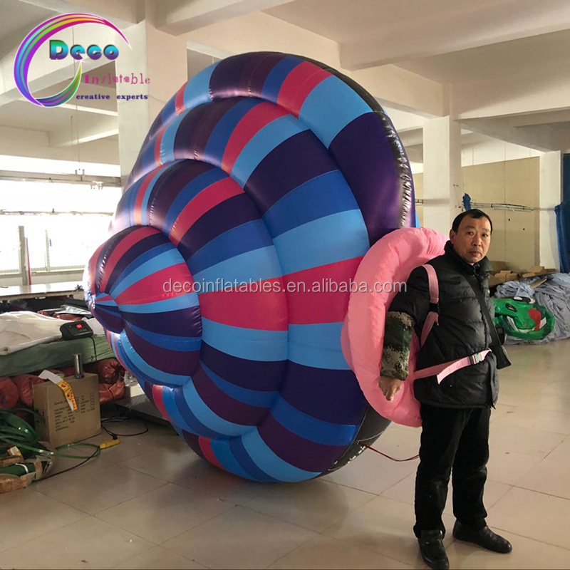 customized outdoor performance walking inflatable air snail mascot costume