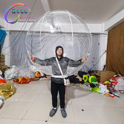 Funny Carnival Parade Inflatable Walking Costume Transparency Inflatable Snow Globe Costumes