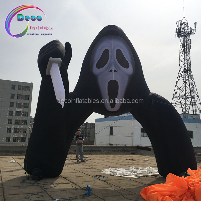 halloween decoration scary ghost holding a knife inflatable ghost halloween arch