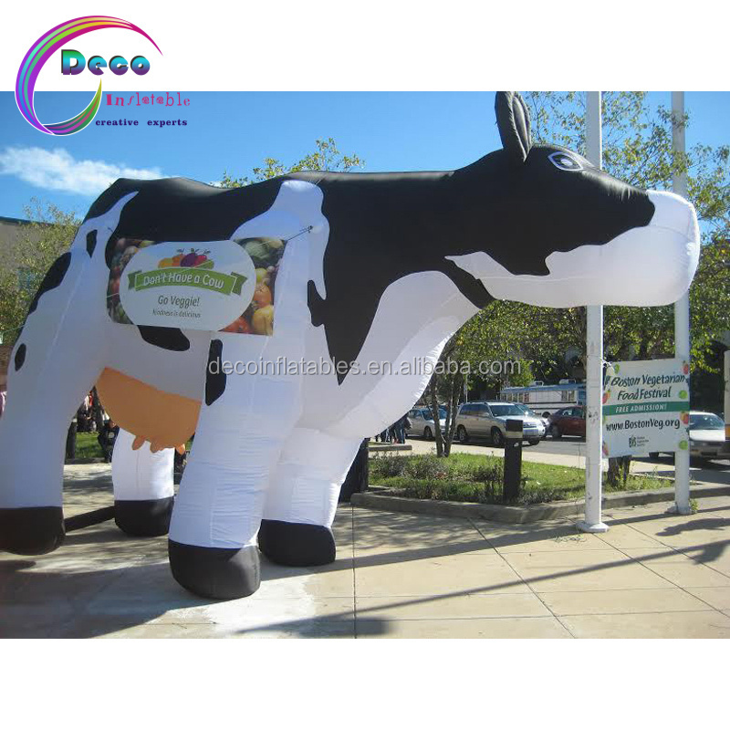 giant inflatable cow for advertising