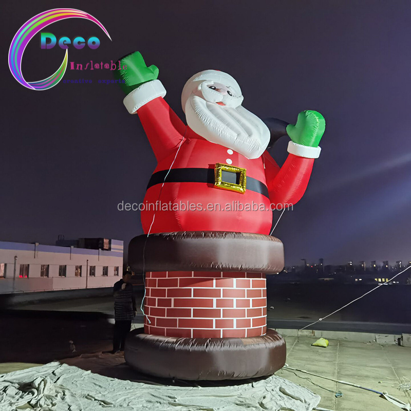 Holiday Living inflatable Chimney Santa Outdoor Yard Decoration Christmas Inflatable