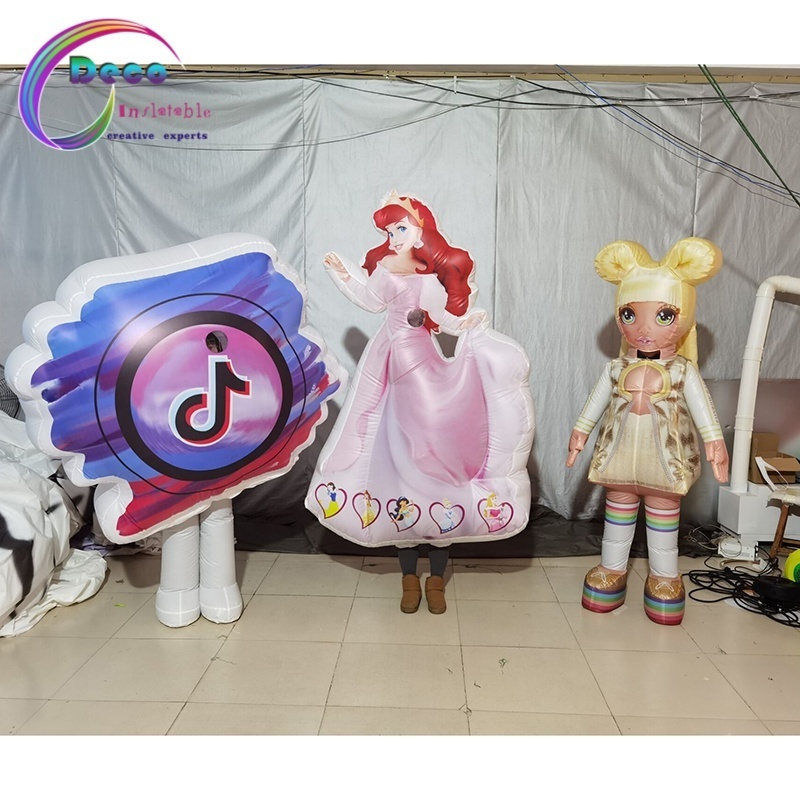 Inflatable girl princess walking inflatable girl costume