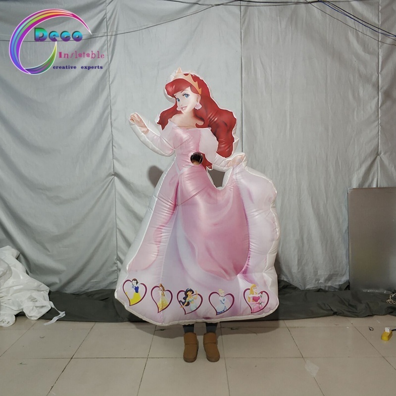 Inflatable girl princess walking inflatable girl costume