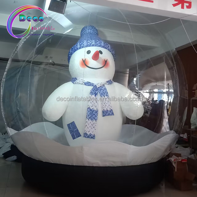 Best Design Giant Inflatable Snow Globe Inflatable Snowball With Snow Man