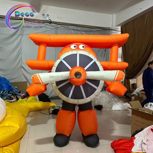 Custom Colourful Cartoon Costume orange Inflatable Aircraft Costume