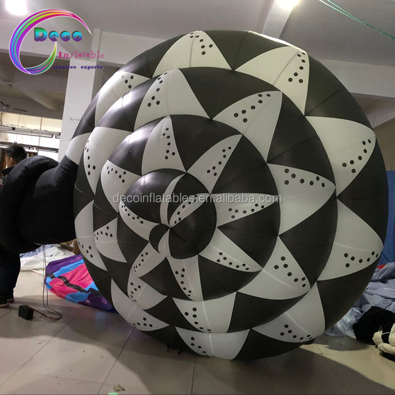 Black and white and double color printing inflatable walking snail costume