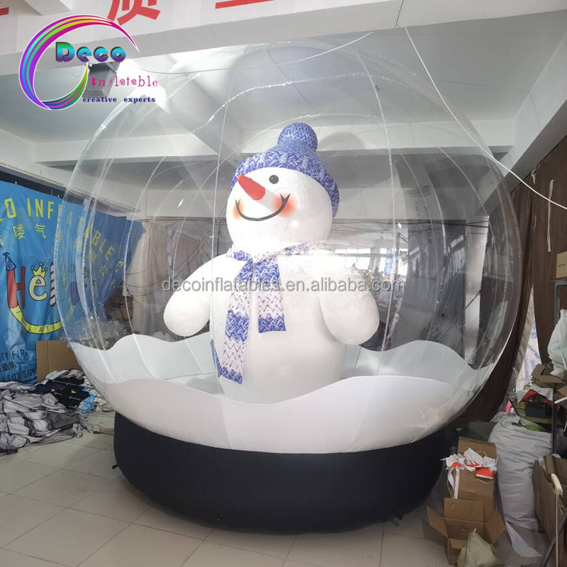 Best Design Giant Inflatable Snow Globe Inflatable Snowball With Snow Man