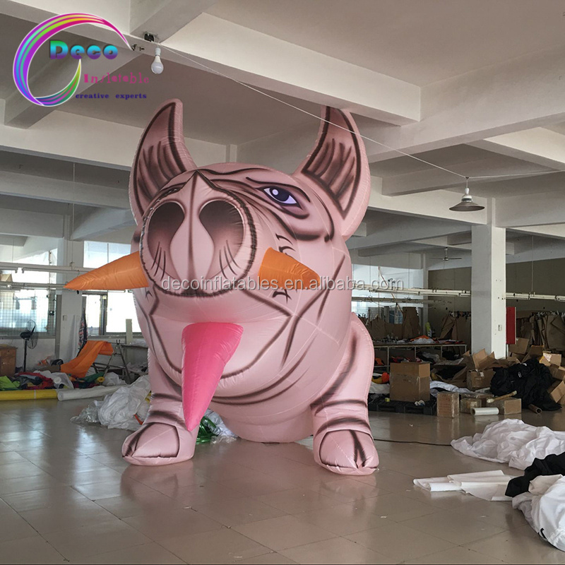 newest pink giant inflatable pig for advertising promotion