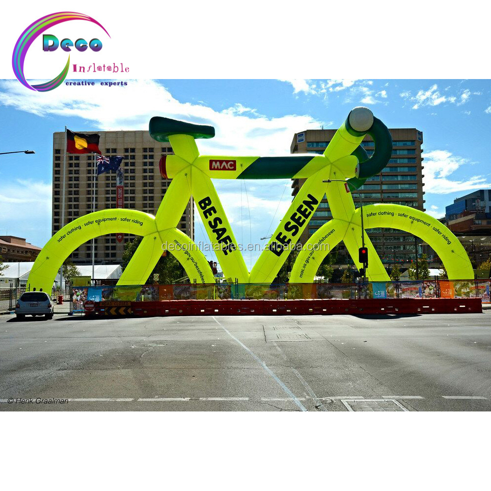 Giant outdoor display inflatable bike / bicycle model with custom logo for sale