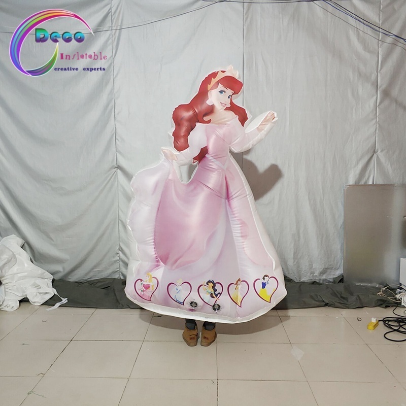 Inflatable girl princess walking inflatable girl costume