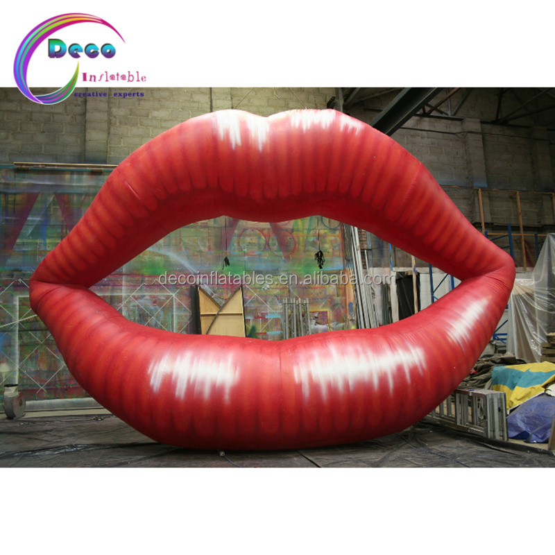 Giant Inflatable Advertising Products With Sexy Mouth Air Blow Up Lips Shape Model