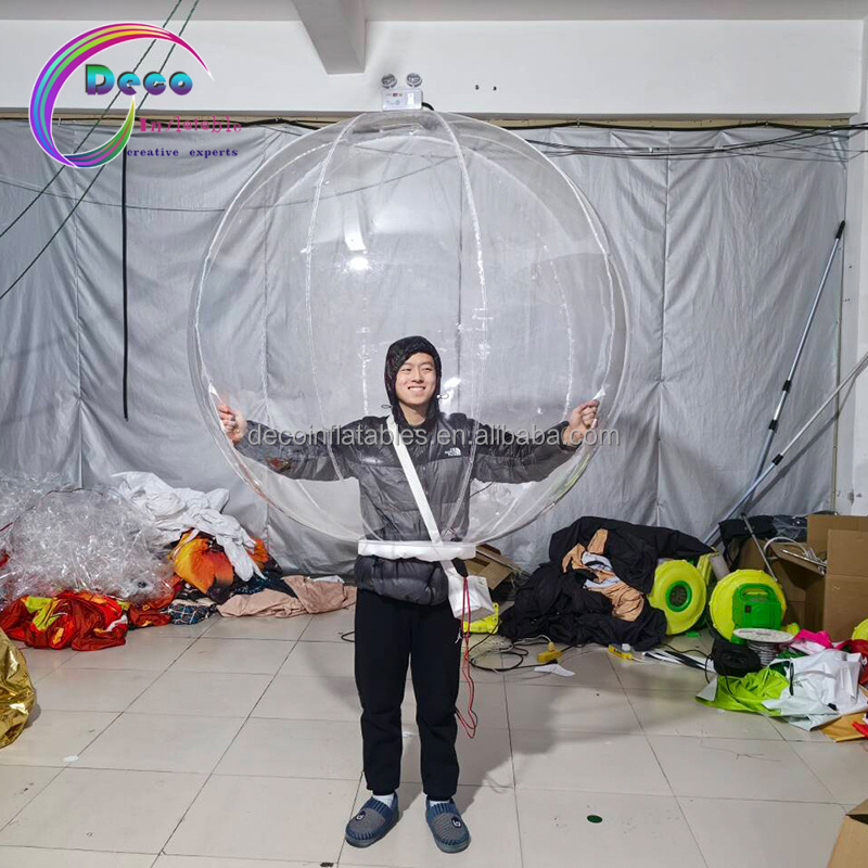 Funny Carnival Parade Inflatable Walking Costume Transparency Inflatable Snow Globe Costumes