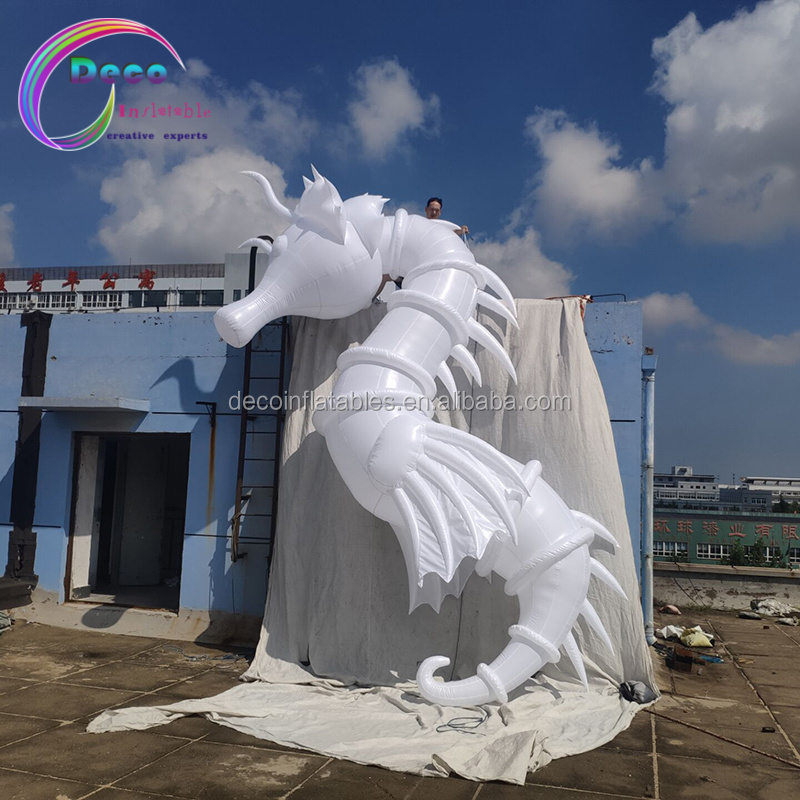 Hot sale giant seahorse, LED inflatable sea horse for advertising