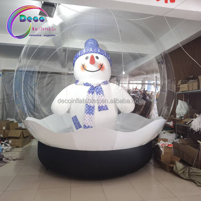 Best Design Giant Inflatable Snow Globe Inflatable Snowball With Snow Man