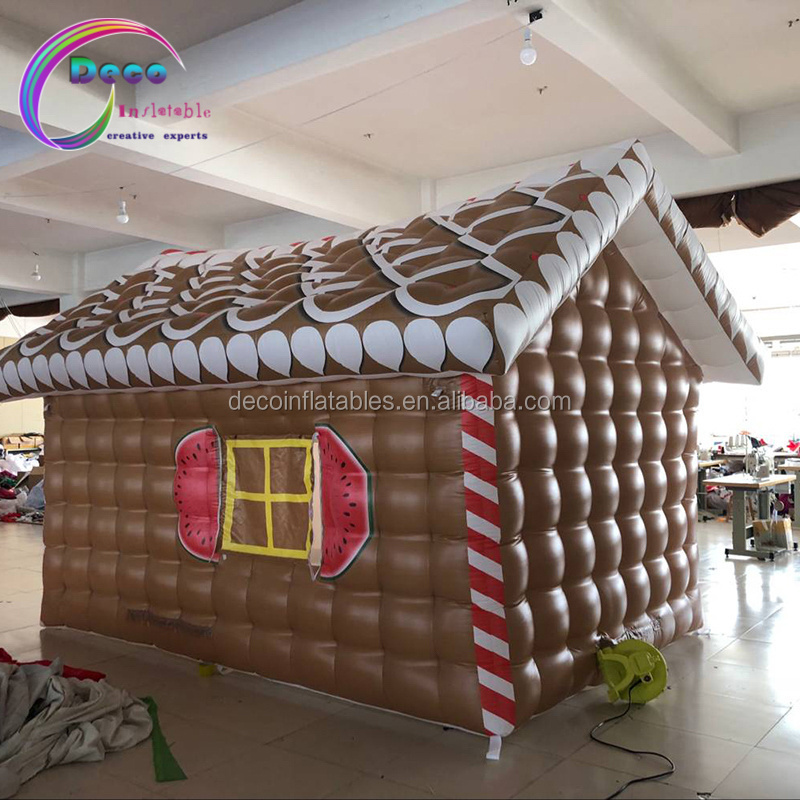 Outdoor christmas Decoration Blow Up inflatable Santa Grotto Inflatable Christmas House