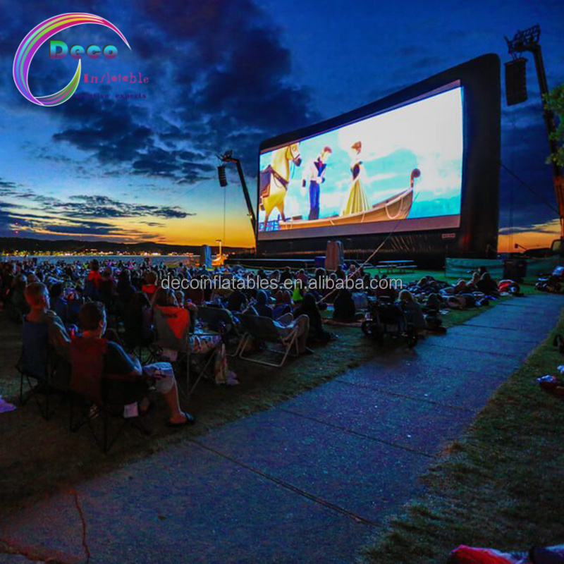 Outside Cinema Party Film Airscreen Portable Projection Blow Up Outdoor Inflatable Projector Movie Screen