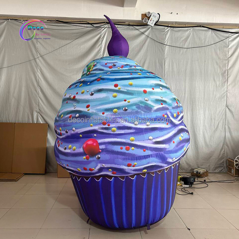 Birthday Party Decoration Blue Inflatable Cake Model Inflatable Cupcake