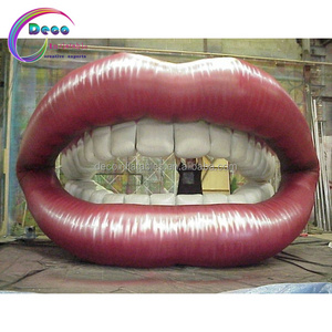 Giant Inflatable Advertising Products With Sexy Mouth Air Blow Up Lips Shape Model