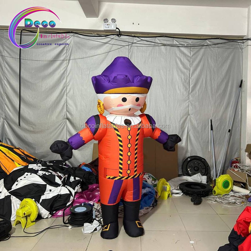 Inflatable Cartoon Character Costume Orange Clothes Purple Hat Inflatable Prince Costume