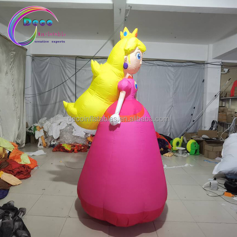 Hot Sale Inflatable Moving Cartoon Pink Dress Inflatable Princess Costume