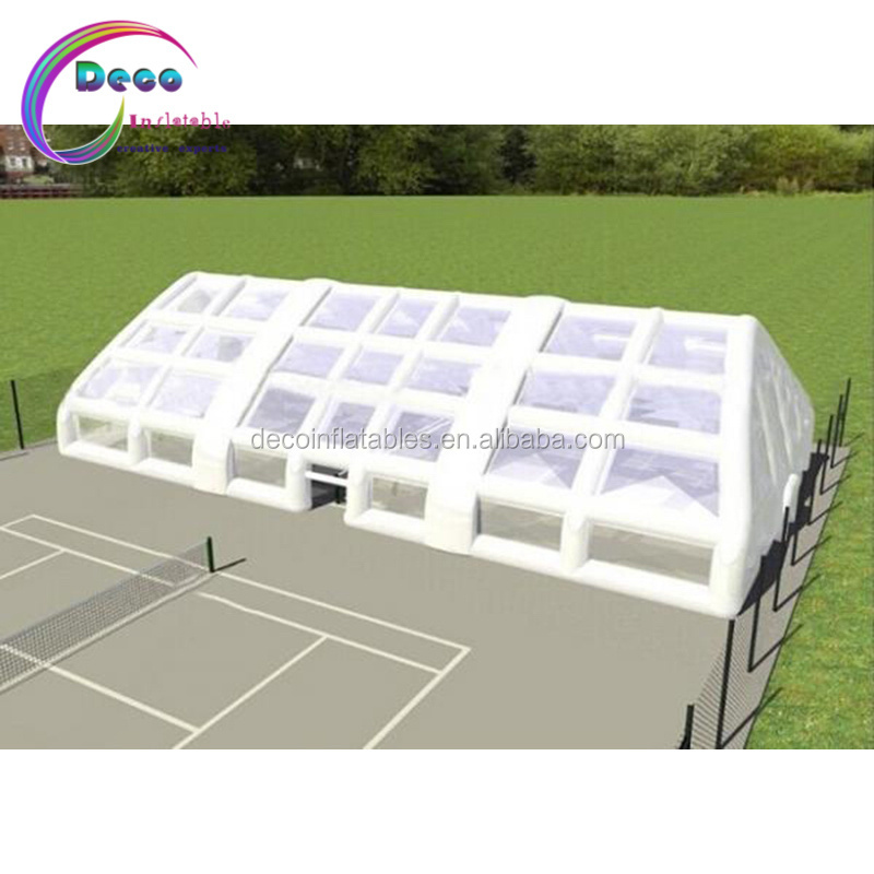 Giants green and white dome tent cover inflatable tennis court for sport game