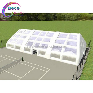 Giants green and white dome tent cover inflatable tennis court for sport game