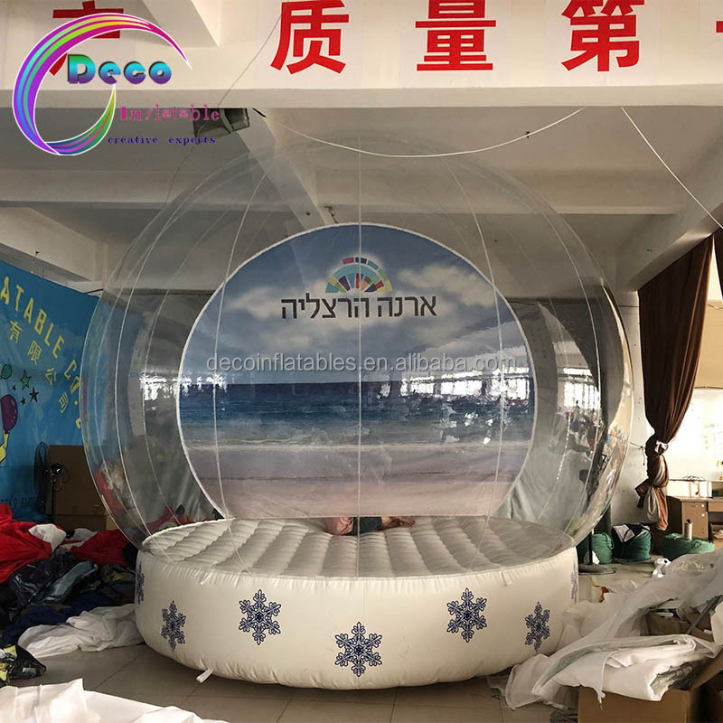 Giant Christmas Air Blown Inflatable Snow Globe For Christmas Snow Globe For Sale OEM Large Snowglobe