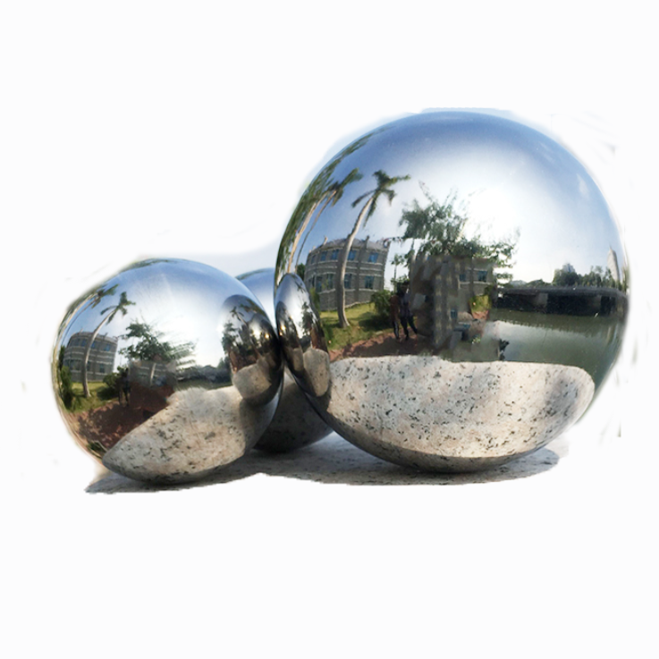 Factory direct supply 400mm 500mm 600mm hollow stainless steel sphere decorative metal ball for garden