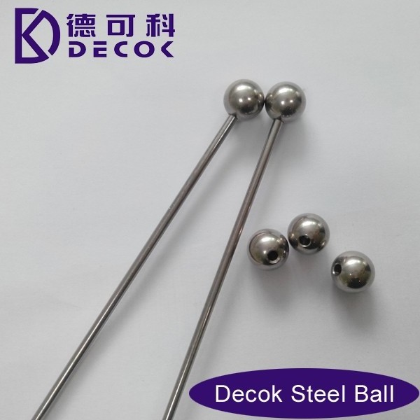 12.7mm stainless steel ball With 3mm Hole Half Drilled Stainless Steel metal sphere with metal shaft